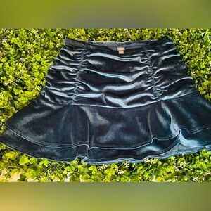 Wild Fable Midnight Blue Velvet A-Line Skirt